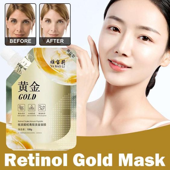 Retinol gold mask deep moisturizing brightening anti-aging lifting oil tear-off